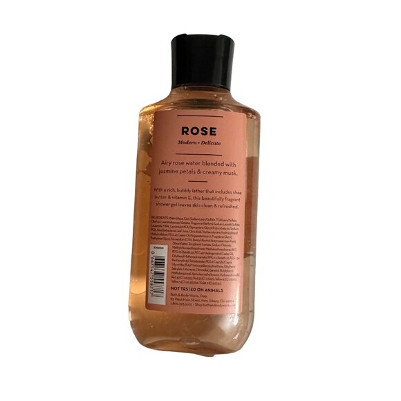 Bath & Body Works ROSE Shea and Vitamin E Shower Gel Body Wash 10 oz New Large - Picture 7 of 8